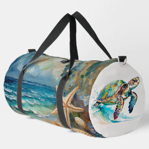 Sport Grand sac aquarelle nautique tortues de mer