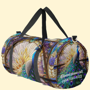 Sport Grand sac de voyage Paon en verre teinté arc-en-ci