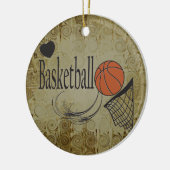 Sport Grunge 🏀 Basketball Keramisch Ornament (Links)