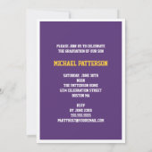 Sport Guy Photographie Invitation de la fête de gr (Dos)