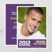 Sport Guy Photographie Invitation de la fête de gr (Devant / Derrière)