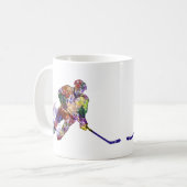 Sport Hockey Player kleurrijk Koffiemok (Voorkant links)