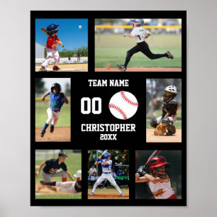 Sport Honkbal Kids Fotocollage Poster