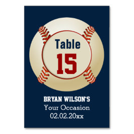 Sport Honkbal thema Gepersonaliseerde tafel nummer Kaart