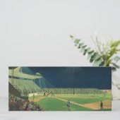  sport, honkbalspel bij nacht (Staand voorkant)