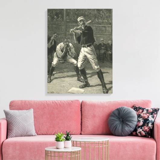 sport, honkbalspelers van Thulstrup Canvas Afdruk (Insitu (Woonkamer))