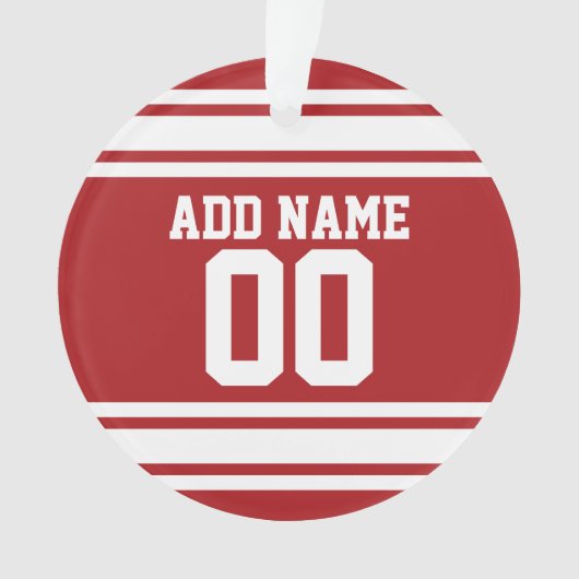 Sport Jersey met Jouw naam en nummer Ornament (voorkant)