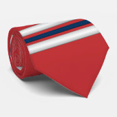 Sport Jersey Nummer rood wit team kleuren Stropdas (Opgerold)