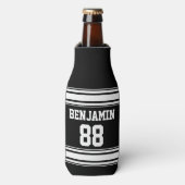 Sport Jersey Stripes - Persoonlijk naamnummer Flesjeskoeler (Fles Voorkant)