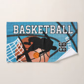 Sport 🏀 joueur de basket-ball sur Baby Blue (Serviette à main)