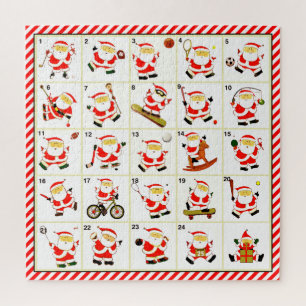 Sport Kerstmis Countdown Legpuzzel