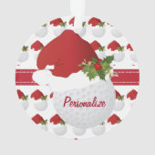 Sport Kerstmis Golf Ball Ornament (achterkant)