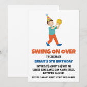 Sport kinder honkbal verjaardagsuitnodigingen kaart (Voorkant / Achterkant)