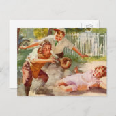  sport, kinderen spelen voetbal briefkaart (Voorkant / Achterkant)