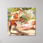 sport, kinderen spelen voetbal canvas afdruk (Voorkant)