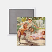  sport, kinderen spelen voetbal magneet (Voorkant / Achterkant)