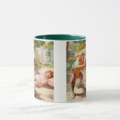 sport, kinderen spelen voetbal mok (Midden)