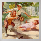  sport, kinderen spelen voetbal poster (Voorkant)