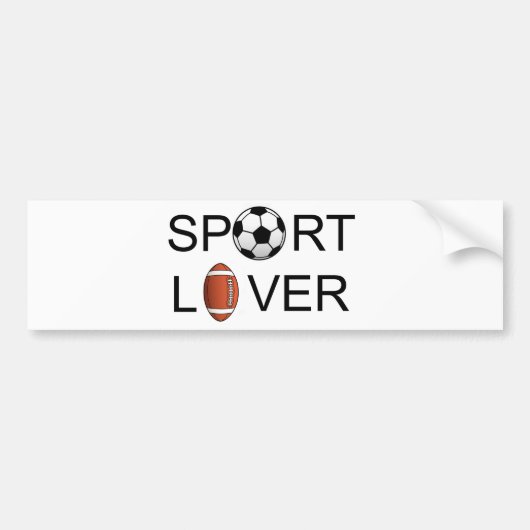 Sport Lover Bumpersticker (Voorkant)