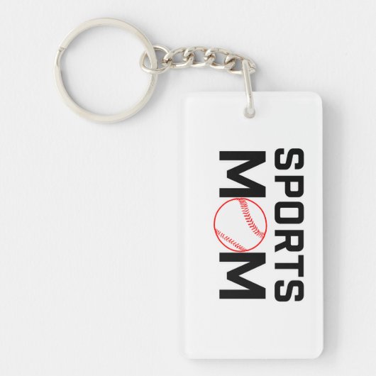 Sport mam Baseball Design Sleutelhanger (Voorkant)