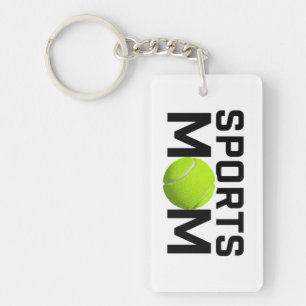 Sport moeder tennis ontwerp sleutelhanger