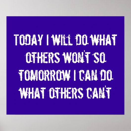 Sport Motivatie Poster (Voorkant)