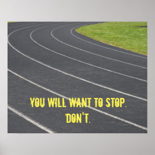 Sport Motivatie Poster! Ideaal voor runners Poster