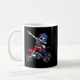 Sport Motocross Skeleton Halloween Mannen Boys Kin Koffiemok