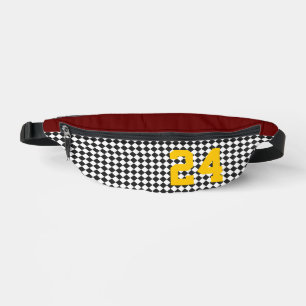 Sport NUMMER Team Kleuren Checkerboard Pret Heuptasje