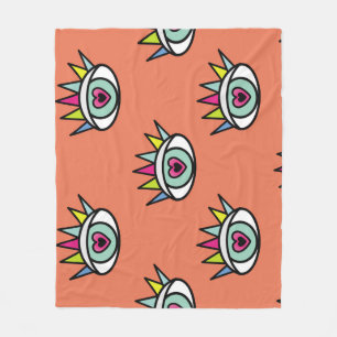 Sport ogen patroon, psychedelische vintage. fleece deken