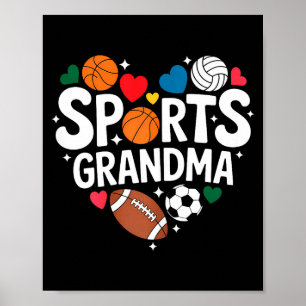 Sport Oma Sportieve Kleinkinderen Grootmoeder Poster