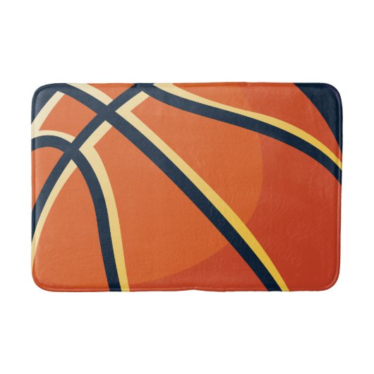 Sport Oranje Basketbal Badmat (Voorkant)