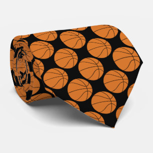 Sport Oranje Basketball Pattern Novelty Stropdas