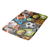 Sport Pattern With Balls Badmat (Gekanteld)