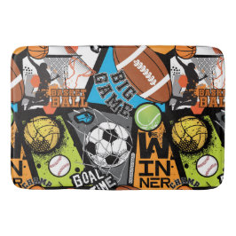 Sport Pattern With Balls Badmat