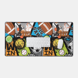 Sport Pattern With Balls Bureaumat