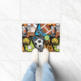 Sport Pattern With Balls Deurmat