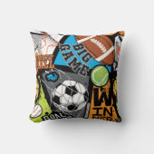 Sport Pattern With Balls Kussen (Voorkant)