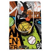 Sport Pattern With Balls Medium Cadeauzakje (Voorkant)