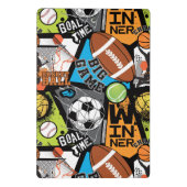 Sport Pattern With Balls Mini Klembord (Achterkant)