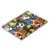 Sport Pattern With Balls Notitieboek (Linkerzijde)