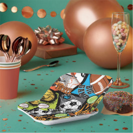 Sport Pattern With Balls Papieren Bordje