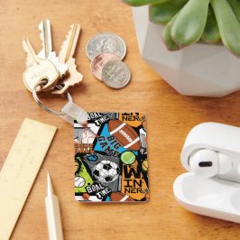 Sport Pattern With Balls Sleutelhanger