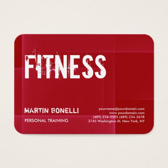 Sport personnel dynamique rouge créatif cartes de visite