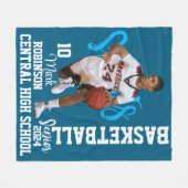 Sport Photo Player spel Fleece Deken (Voorkant (Horizontaal))