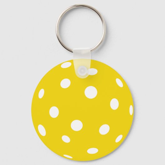Sport Pickleball gele bal Sleutelhanger (Voorkant)