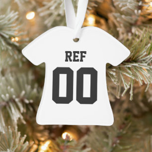 Sport REF 00 Stripes Zwart Wit Team Award Ornament