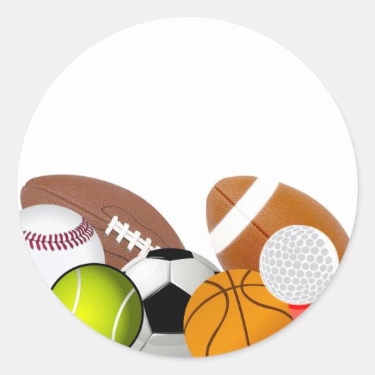 Sport Ronde Sticker (Voorkant)