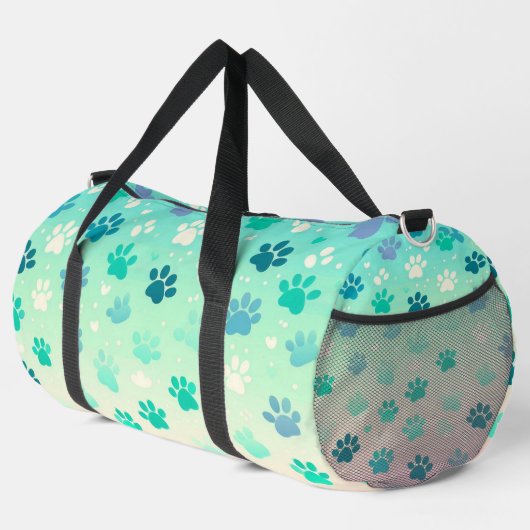 Sport Sac à imprimé de patte à dégradé bleu-vert (Coin droit)