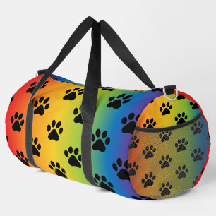 Sport Sac à motif d'empreintes de pattes dégradé arc-en-